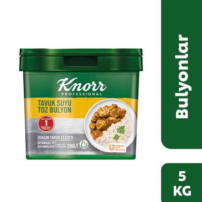 Knorr Tavuk Suyu Bulyon 5KG - Yemeğinize zengin tavuk lezzeti katar.